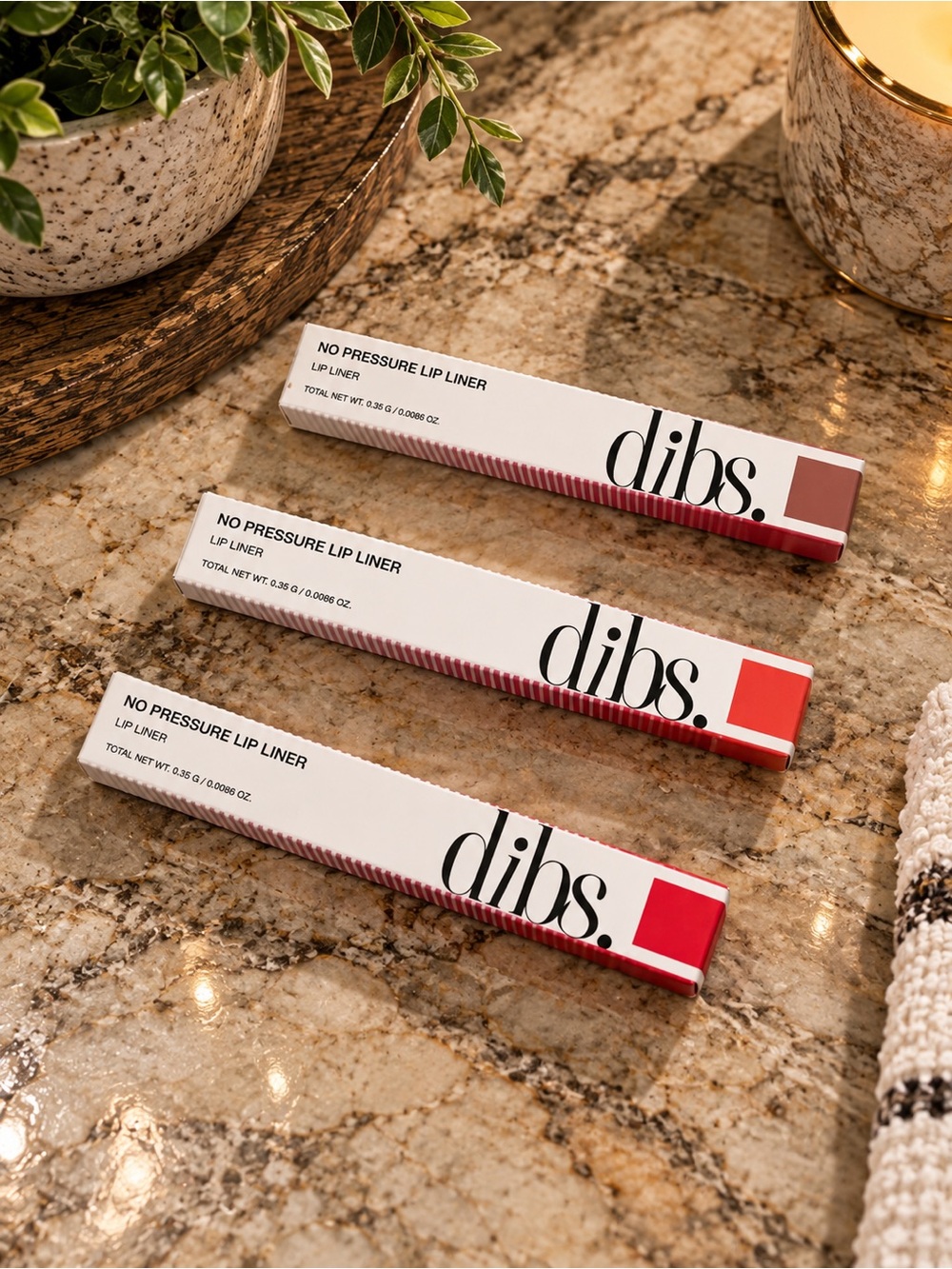 dibs. No Pressure Lip Liner Set — bundle of 3!